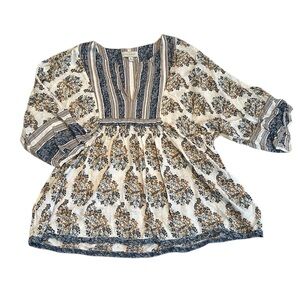 Lucky Brand Boho Smock Shirt